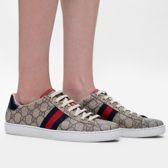 Gucci Shoes - Gucci Ace GG Monogram Supreme Lo-Top Sneakers size 40/10